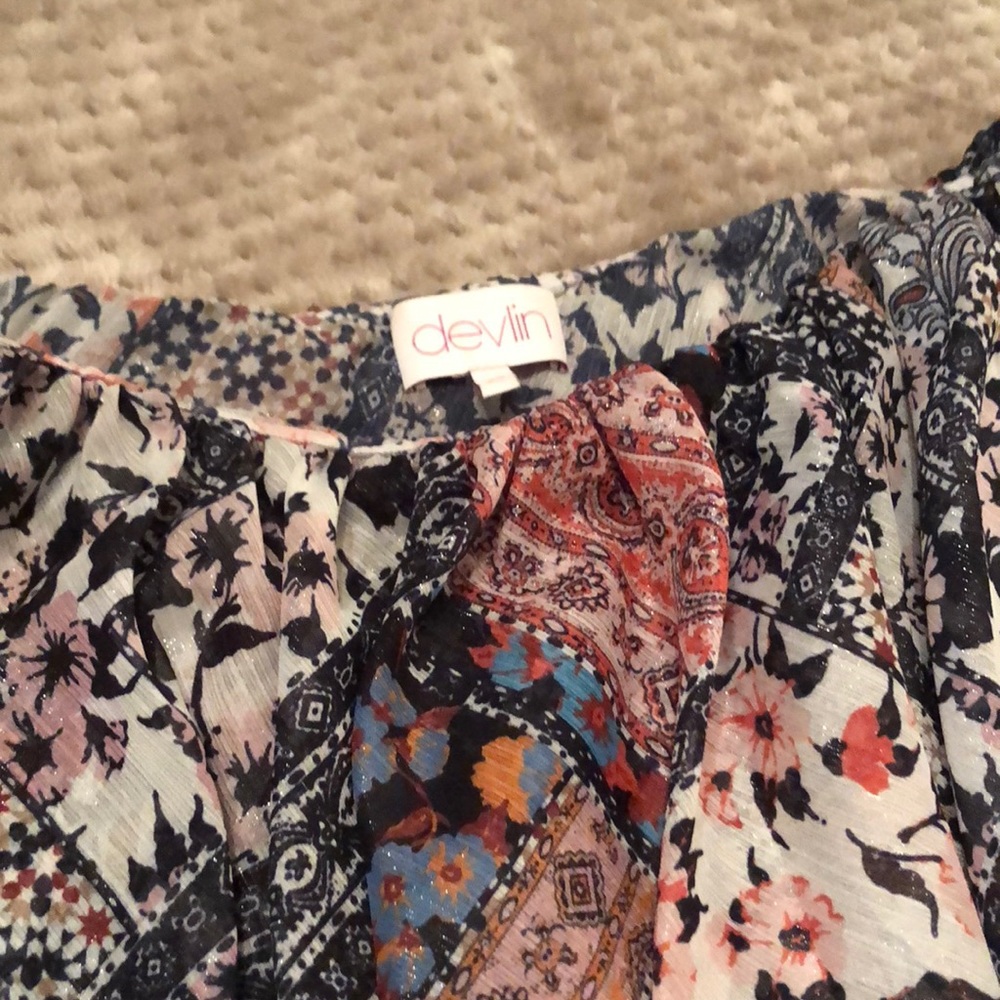 Devlin Madora Patchwork One Shoulder Blouse - image 6